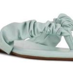 Nine West Sandals Dressy Summer Scrunchie ruched Flip Flop Flats DAXX Mint 9.5 Photo 3