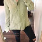 Umgee  small oversized frayed distressed shirt Photo 2