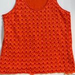 J.Crew  Women's Orange Crush Eyelet Dot Lace Sleeveless‎ Tank Top Size S Photo 2