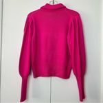 French Connection  Puff Sleeve Bright Pink Turtleneck Sweater. Photo 6