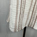 Evereve  High Neck‎ Striped Sleeveless Tank Blouse 100% Cotton Womens M Beach Photo 2
