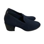 Eileen Fisher  Dern Stretch Knit Pumps Heels Loafers Navy Blue Perforated Size 7 Photo 5
