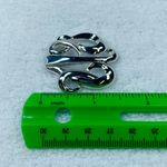 Monet Vintage Geometric Swirl Open Work Weave Silver Tone Jewelry Pin Brooch Photo 10