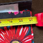 City Silk Midi Black W Red Pink Blue Yellow Sun Flowers SZ 6 Damage Last… Photo 10