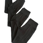 Fleece Lined Leggings 3 Pack Womens XXL Black Pockets Yoga Pants Warm Winter NWT Photo 0