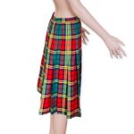 FLORENCE WALSH Vintage Plaid Pleated Wool Kilt Size 14 Red Photo 6