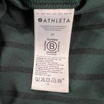 Athleta  Brooklyn Textured Striped Ankle Pants Hunter Green Featherweight Size 20 Photo 8