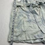 ALC Frank A.L.C. Davidson Cloud Blue Bleached Linen Blend Paper Bag High Rise Short 10 NEW Photo 10
