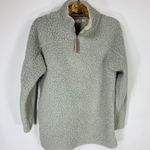 Gray Teddy Sweatshirt Pullover 1/4 zip Small Photo 4