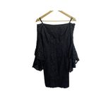 Chelsea28  Off the Shoulder Bell Sleeve Black Lace Cocktail Dress Size 2 Photo 2