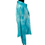 Love Junkie Women’s Tie Dye Button Down Shirt Studded Cross Teal Size‎ Large Green Photo 2