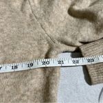 White House | Black Market WHBM Long Sleeve Cozy Polo Sweater Relaxed Cozy Knit Medium Mocha Cream Photo 8