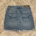American Eagle Stretch High Waisted Perfect Denim Mini Skirt Photo 8