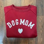 “Dog Mom” burgundy sweatshirt, size approx L/XL Red Photo 2