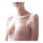 Peach Lace underwire demi Photo 9