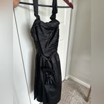 White House | Black Market Women’s black dress with attachable waist bow and removable straps Photo 1