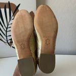 i’alave Metallic Gold Chevron Textured Lace Up Leather Oxford Shoes Size 37‎ Photo 5