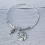 Silver Tone Earth Angel Adjustable Bracelet Photo 0