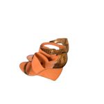 Rebecca Minkoff  Stella Leather Wedge Shoes 8.5 Orange / Gold Photo 5