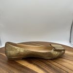 Tory Burch Chase Nappa Leather Metallic Gold Flats Logo Designer Women's 5M Photo 4