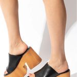Mata Shoes Black Chunky Platform Heel Peep Toe Sandal Photo 0