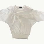 Counterparts Vintage Ivory Boho Sweater With Embroidered Floral Design Size S Photo 7