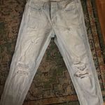 Hollister Light Wash High Waisted Distressed Mom Jeans Photo 0