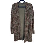 Sanctuary Leopard Print Longline Cardigan Sweater Olive Brown Women's M Photo 1