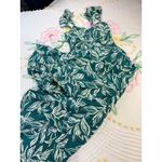 MAX + ASH Green Floral Ruffle Strap Tiered Maxi Dress Size S Summer Photo 4