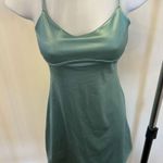Altar'd State Altar’d State Spaghetti Strap Sleek Green Satiny Slip Bodycon Dress NWOT Photo 3