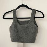 Everlane The Cozy Stretch Wool Tank Cropped in Heather Charcoal Gray Size M NWT Photo 6