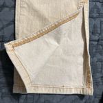 Mud Pie  size XS cream Felix corduroy jeans side slit hem classic cut zipper close Photo 9