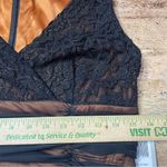 Vintage‎ 90s Y2K Orange Black Mesh Dress Whimsigoth Dark Fairy Goth 12 Babydoll Photo 7