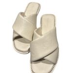 BCBGeneration Cream Slide Sandals with Espadrille Detail Photo 0