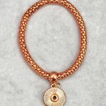 None Rose Gold Circle Elastic Boho Charm Stretch Bracelet Fashion Jewelry JB2-47 Photo 1