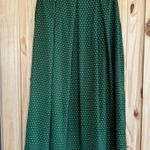 Who What Wear  Green Midi A-Line Skirt with Dots and Pleats size 6 Photo 7