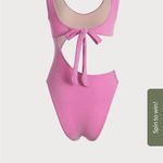 Berlook Pink Lurex Cut Out One-Piece Swimsuit Photo 6