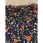 Daniel Rainn Navy Blue & Floral V-Neck Cap Sleeve Blouse S Photo 4