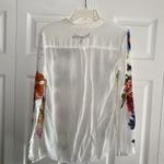 Desigual  Womens Small White Butterflu Tunic Button Top Nature Photo 5