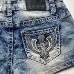 Soundgirl  Women’s Short Denim Embellished Pockets Shorts Sz 1 Photo 2