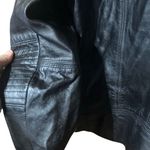 Badgley Mischka Samara Sheep leather moto jacket with shearling size Large Black Photo 3