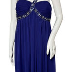 XScape  Dress Womens 10 Purple Shift‎ Beaded One Shoulder Formal Party Black Tie Photo 0