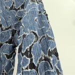 Anna Sui Floral Lace Denim Jacket Women’s Size Small Zip Front Collared Photo 6