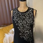 Calvin Klein black cut out dress with white lining. NWT. Photo 2