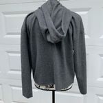 ZARA  pearl embellished pullover‎ gray hoodie sweater jacket size small Photo 2
