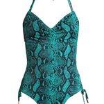 No Boundaries NWT  exotic snakeskin print cheeky one piece swimsuit, size large Photo 4