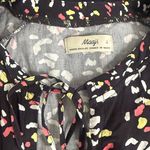 Maaji Black Multicolor Mini Dress Size Large Dreamer Black Opal Tunic 3/4 Sleeve Photo 7