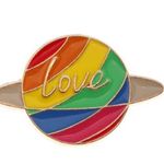 Handmade Rainbow Planet ‘Love’ Pin Photo 0