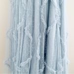 Ivy City Co Lilac/Gray Floral Beaded Ruffled Swiss Dot Maxi Tulle Dress. Purple Size 1X Photo 4