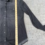 Calvin Klein Jeans Pearl Snap Black Denim Button Shirt Photo 7